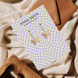 Retro Lilac Muster Groovy Vintag Earring Display Visitenkarte