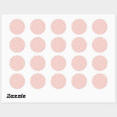 Retro Lilac Peach PInk Karo Warped Checkerboard Runder Aufkleber (Blatt)