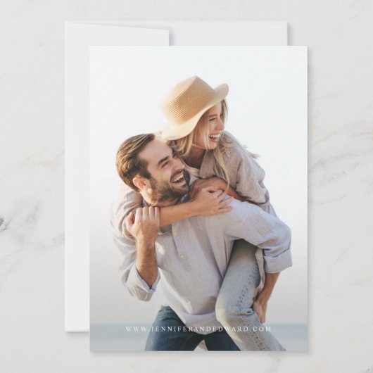 Retro Lilac Save the Date Card (Rückseite)