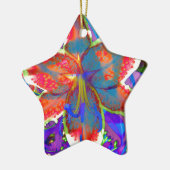 Retro Lily Keramik Ornament (Links)