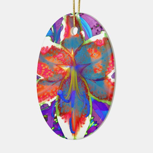 Retro Lily Keramikornament (Links)