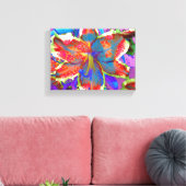 Retro Lily Leinwanddruck (Insitu (Wohnzimmer))