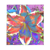 Retro Lily Notizblock (Vorderseite)