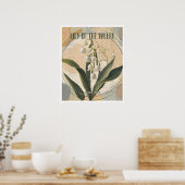 Retro Lily of the Valley Mai Geburtsmonat Blume Poster (Küche)