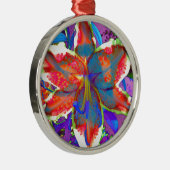 Retro Lily Ornament Aus Metall (Rechts)