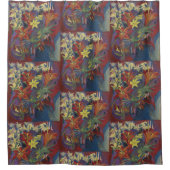 Retro Lily Tapestry Duschvorhang (Vorderseite)