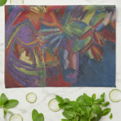 Retro Lily Tapestry Geschirrtuch (Gefaltet)