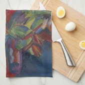 Retro Lily Tapestry Geschirrtuch (Viertel Falte)