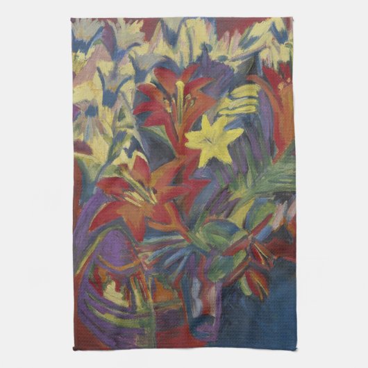 Retro Lily Tapestry Geschirrtuch (Vertikal)