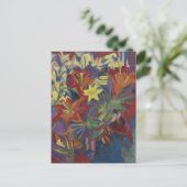 Retro Lily Tapestry Postkarte (Stehend Vorderseite)