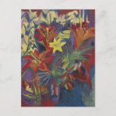 Retro Lily Tapestry Postkarte (Vorderseite)