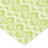 Retro Lime Green Floral Muster Kurzer Tischläufer (Ecke)