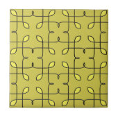 Retro Lime Green Keramik Tile. Fliese (Vorderseite)