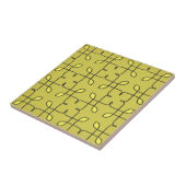 Retro Lime Green Keramik Tile. Fliese (Seite)