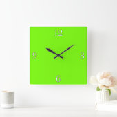Retro Limon-grüne Sammlung Quadratische Wanduhr (Zuhause)
