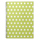 Retro Limon Polka Dot School Notebook Journal Gesc Notizblock (Vorderseite)