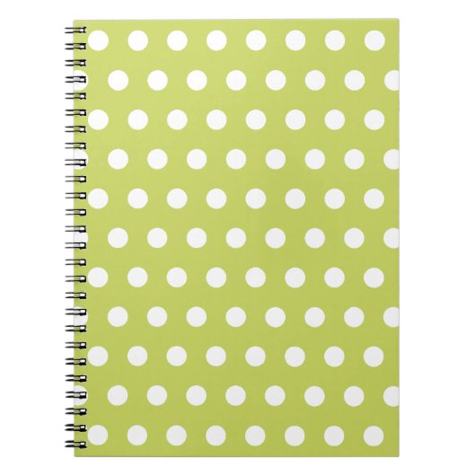 Retro Limon Polka Dot School Notebook Journal Gesc Notizblock (Vorderseite)