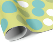 Retro Limon Türkis Geburtstagsparty Packpapier (Rolleneckpunkt)