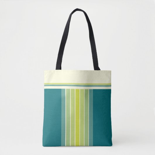 Retro Limon und Aqua "Surfboard" Strickte Tasche (Vorderseite)
