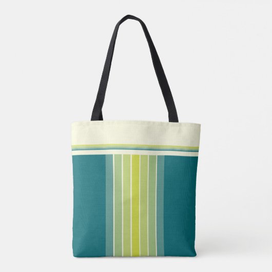 Retro Limon und Aqua "Surfboard" Strickte Tasche (Rückseite)
