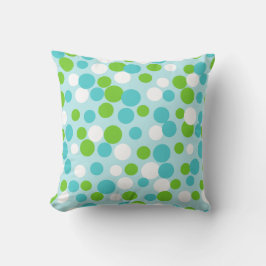 Retro Limone Aqua Dots Sommerwurfkissen Kissen