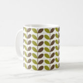 Retro-Limonen- und Olivenblattmuster Kaffeetasse (Vorderseite Links)
