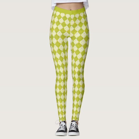 Retro-Limones Diamantmuster Leggings (Vorderseite)