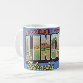 Retro Lincoln Nebraska Begrüßung der Tasse