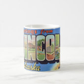 Retro Lincoln Nebraska Begrüßung der Tasse (Mittel)