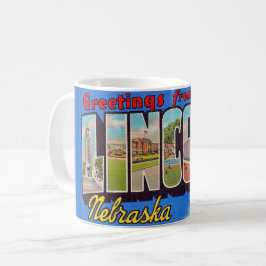 Retro Lincoln Nebraska Greeting Mug Kaffeetasse