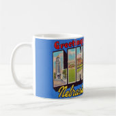 Retro Lincoln Nebraska Greeting Mug Kaffeetasse (Links)