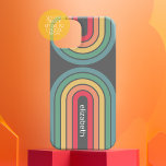 Retro Line Arch Pastel Rainbow Colors Individuelle iPhone 16 Hülle<br><div class="desc">Ein trendiger Linienbogen mit Pastellfarben - blau, grün, gelb, orange und rot. Das Retro-Design umfasst Kurven und Linien in dicken Farben. Fügen Sie Ihren Namen hinzu oder löschen Sie den Text für ein lustiges Retro-Cover. Der Name ist ein einfacher serifenloser Schriftart in Weiß. Wenn Sie auf den Link "Anpassen" klicken,...</div>