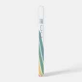Retro Line Arch Pastel Rainbow Colors Name iPhone 15 Hülle (Linke Seite)
