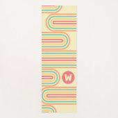 Retro Line Art Arches Monogram Yogamatte (Vorderseite)