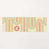 Retro Line Art Arches Monogram Yogamatte (Vorderseite (Horizontal))