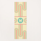 Retro Line Art Monogram Yogamatte (Vorderseite)