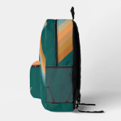 Retro Line Art Sunset Southwest Colors Circle Bedruckter Rucksack (Rechts)