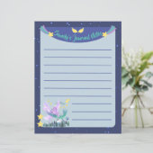 Retro Lined Flying Horse Stationery (Stehend Vorderseite)