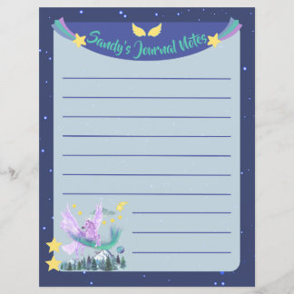 Retro Lined Flying Horse Stationery