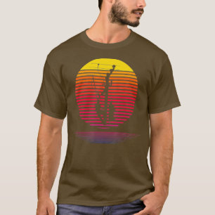 Retro Lineman Silhouette Geschenk Power Pole Linem T-Shirt