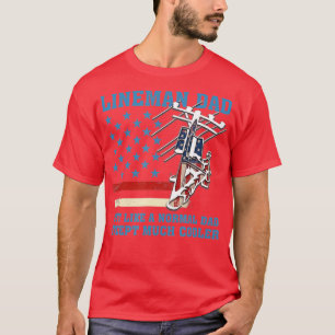 Retro Lineman Vater wie ein normaler Vater Electri T-Shirt