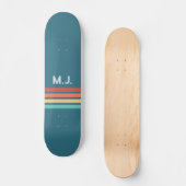 Retro Lines'70er'80er und Monogram Skateboard (Vorderseite)