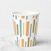 Retro Lines Muster Papier Cup Pappbecher (Rückseite)