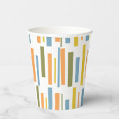 Retro Lines Muster Papier Cup Pappbecher (Rechts)