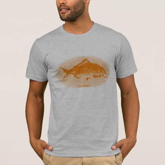 Retro Lines Orange Fish T-Shirt (Vorderseite)