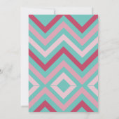 Retro Lines Tropical Magenta Fuchsia Brautparty Einladung (Rückseite)