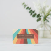 Retro Lines Visitenkarte (Stehend Vorderseite)