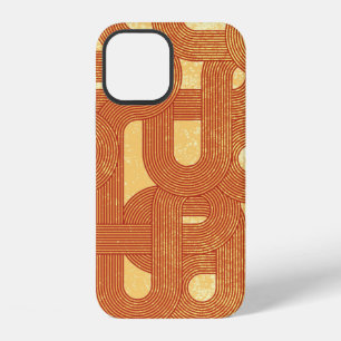 Retro-Linien. Abstrakte handgezeichnete Grunge-Ill iPhone 12 Hülle