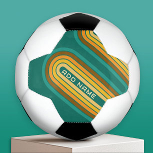 Retro-Linienbogen mit erdigen Farben - Benutzerdef Fußball