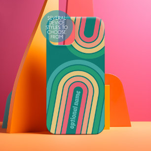 Retro-Linienbogen Pastell-Regenbogenfarben Benutze Samsung Galaxy Hülle